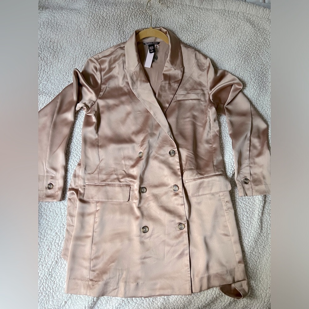 Victoria’s Secret Satin Shirt Dress. Size Small.
